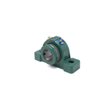 Pillow Block Roller Bearing Unit - 2.1875 in Bore Dia., Two-Bolt Base, Solid Pillow Block, Cast Iron Material, Non-Expansion Bearing (Fixed)