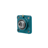 Flange-Mount Ball Bearing Unit - 4-Bolt Flange, 3-7/16 in Bore, Cast Iron Housing Material